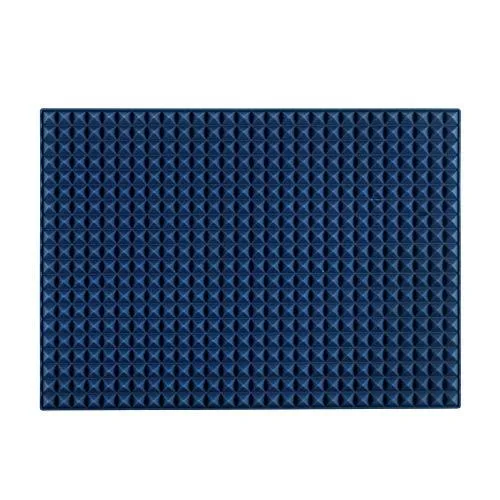 Navy blue silicone drying mat 16 by 11.5 inches diamond texture