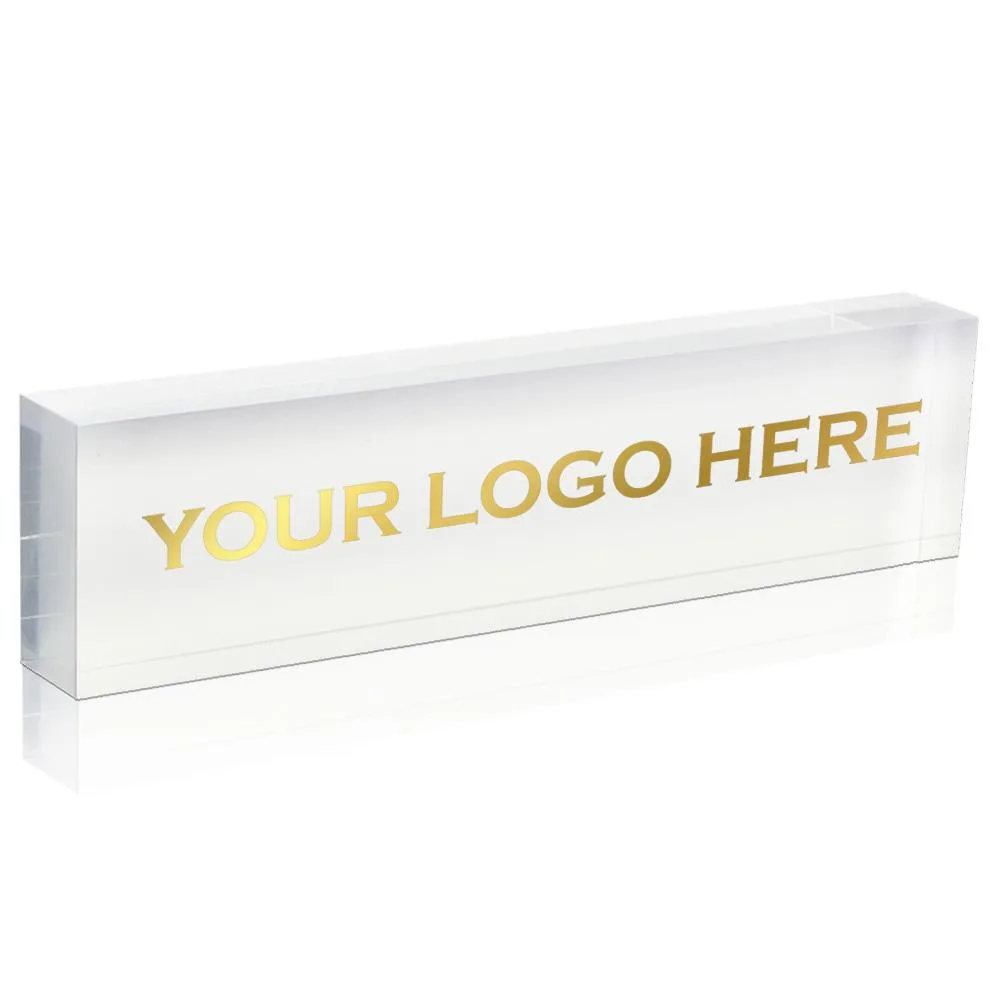 OnDisplay OnDisplay Custom Ultra Acrylic Desk Block 10 x 2.75 x 1.25 in 1.3 lbs Clear — product photo