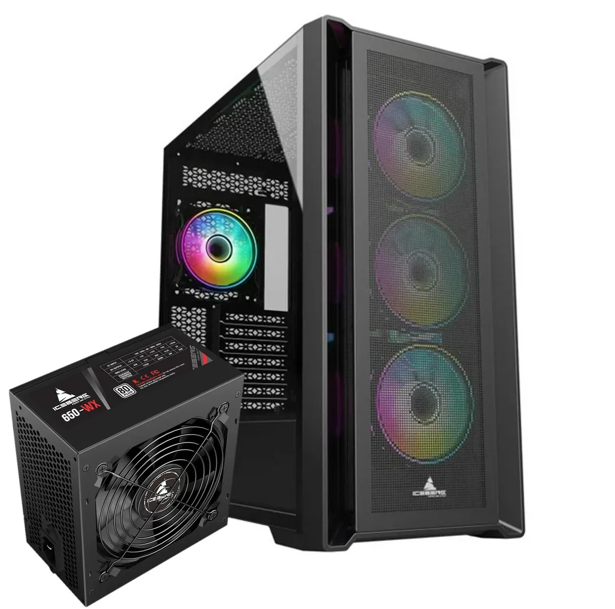 Iceberg Iceberg Titan M16 Plus EATX Case with 7 aRGB Fans + 650W 80 Plus PSU — product photo