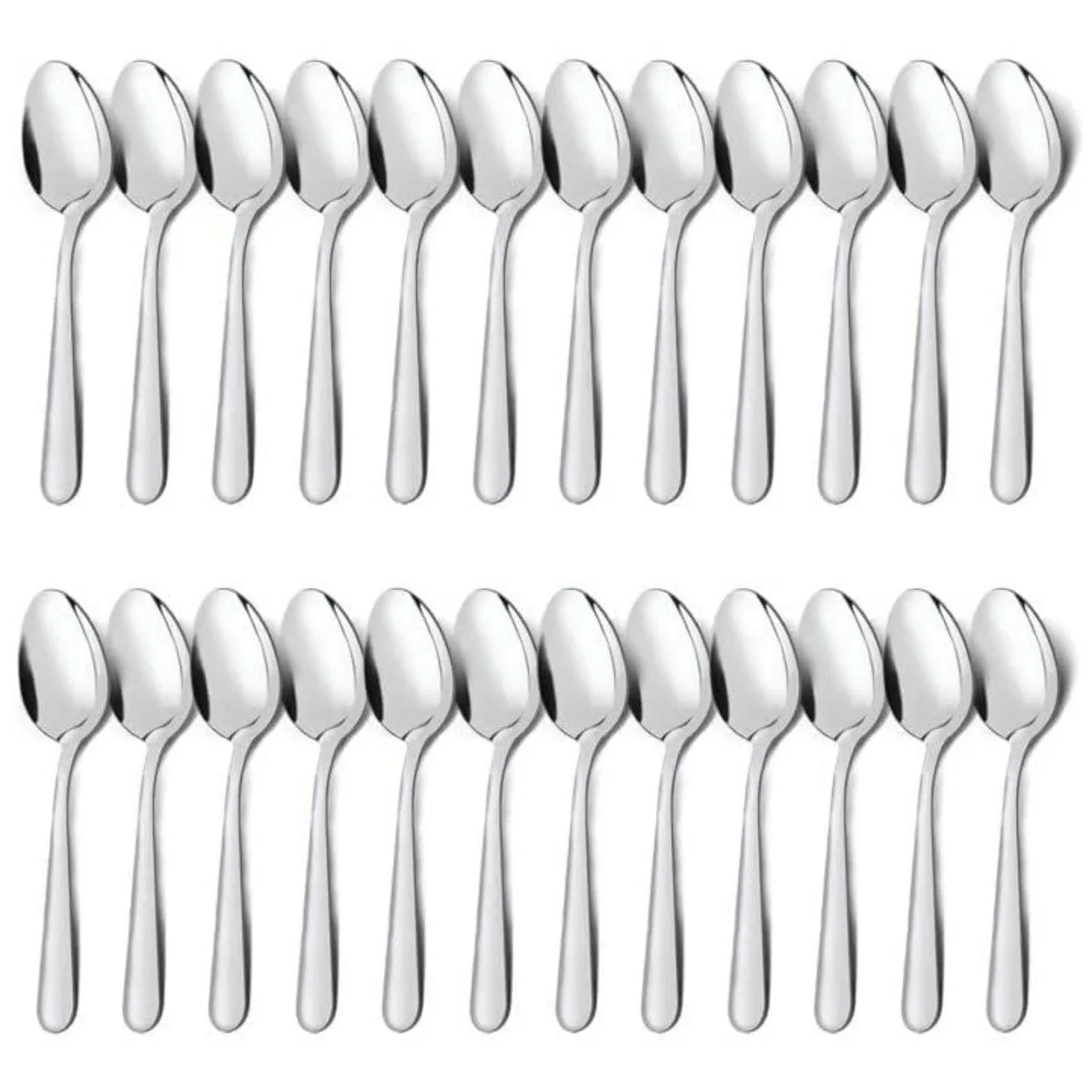  Unokit 53 24-Piece Stainless Steel Dinner Spoons 6.7 inch Silver — product photo