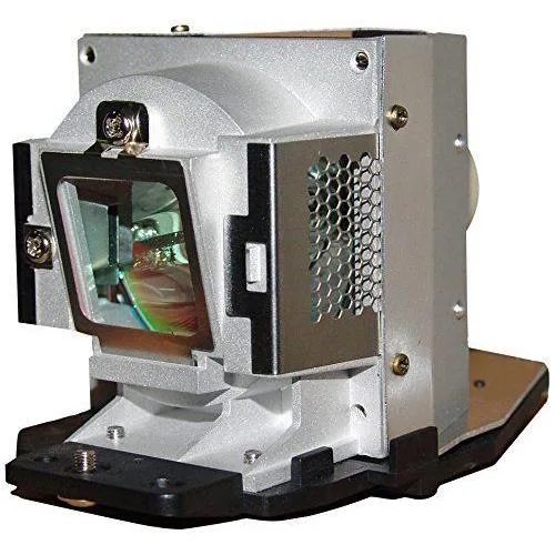 A bare DLP projector lamp module with a rectangular housing and exposed bulb element