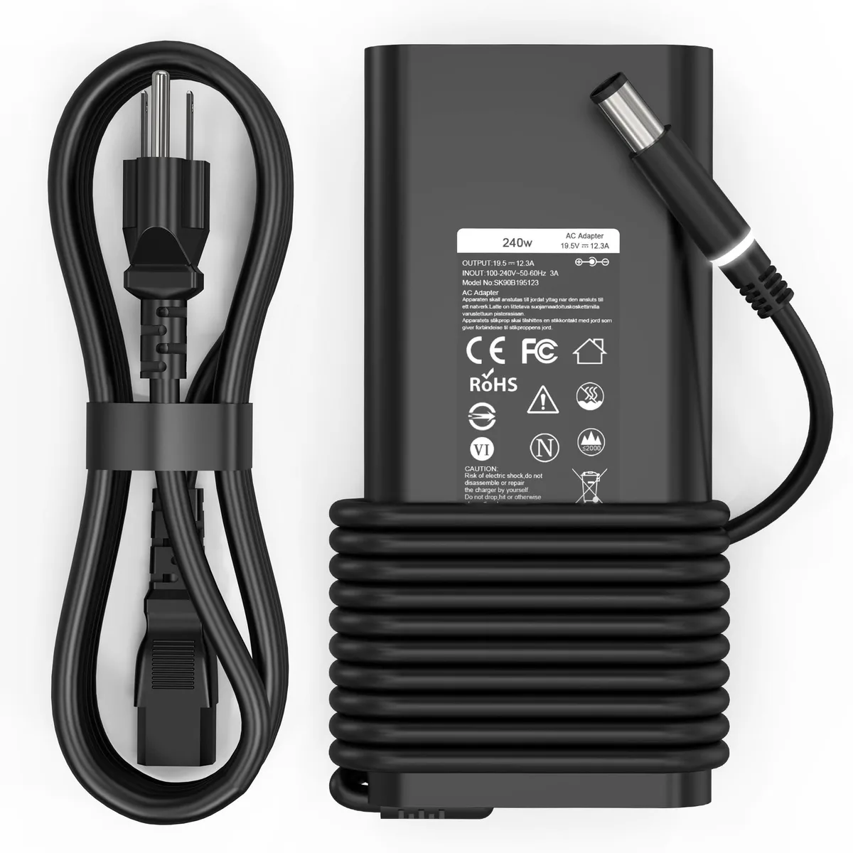 Adafruit Adafruit 240W 19.5V 7.4mm laptop charger — product photo