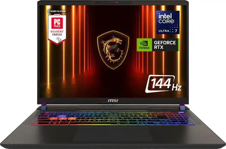MSI MSI Vector 16 HX AI A2XWHG-275US gaming laptop Cosmo Gray — product photo