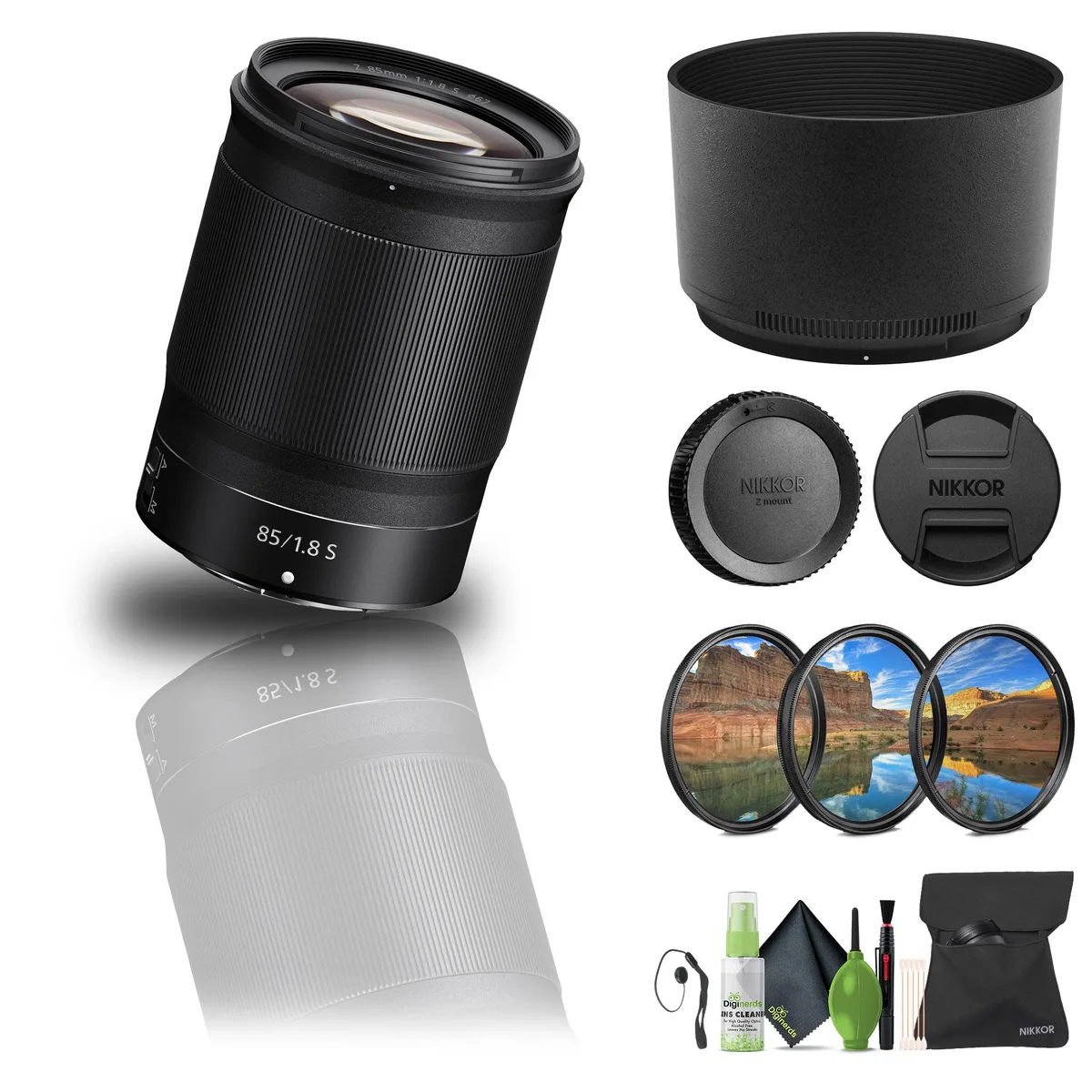 Nikon Inc Nikon Inc NIKKOR Z 85mm f/1.8 S (20090) camera lens with filter kit — product photo