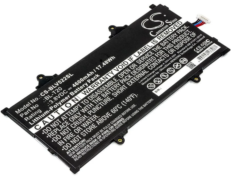 Rectangular flat battery pack with connector ribbon