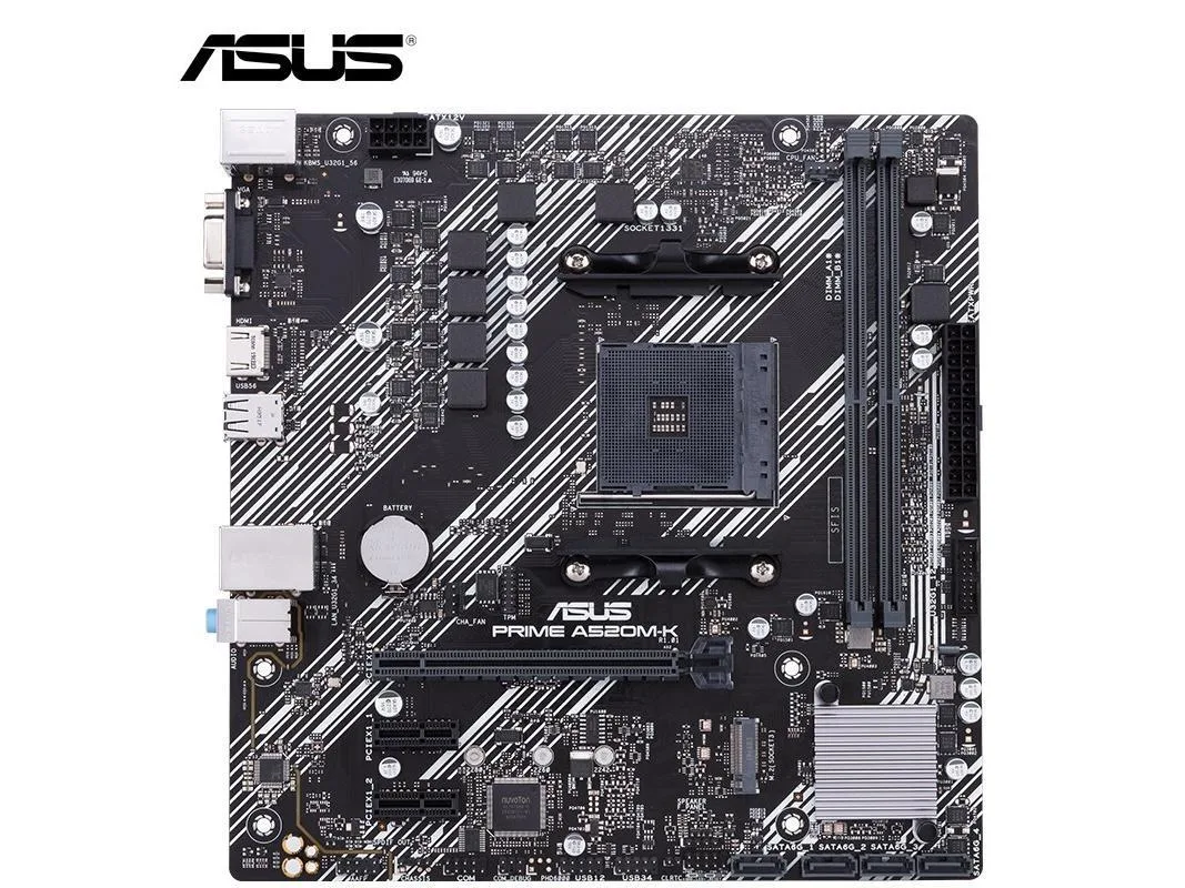 ASUS ASUS PRIME A520M-K Socket AM4 DDR4 64GB AMD motherboard — product photo