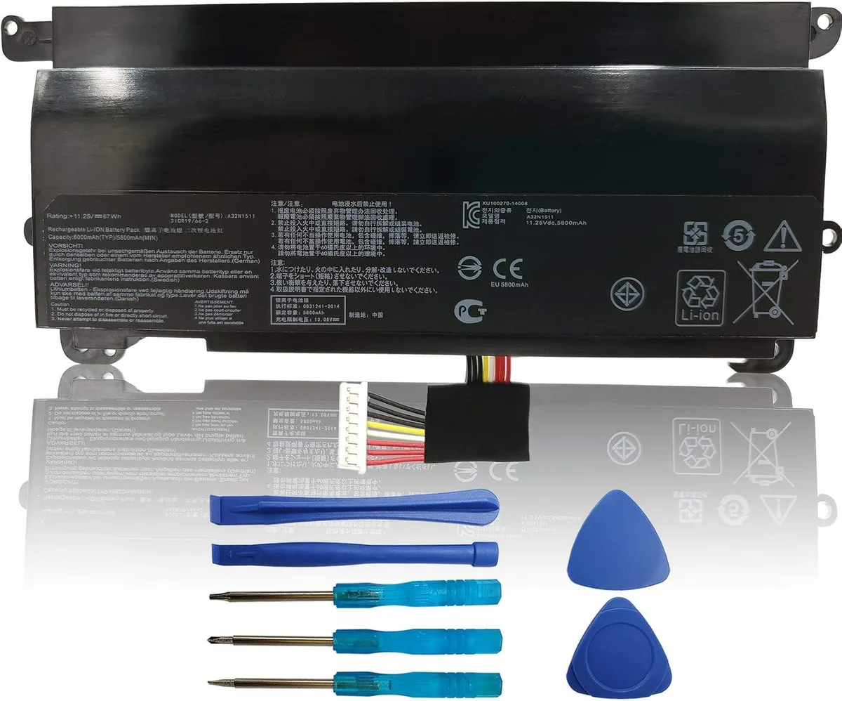 PISKEKAT PISKEKAT A32N1511 laptop battery 11.25V 67WH 6-Cell — product photo