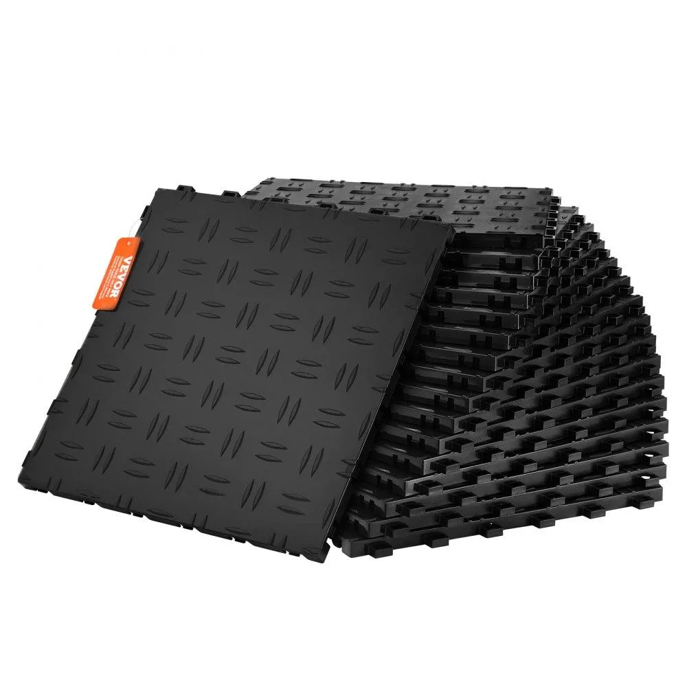VEVOR VEVOR JQ-3050BK Interlocking Garage Tiles 12 x 12 x .53 inch 50 Pack Black — product photo