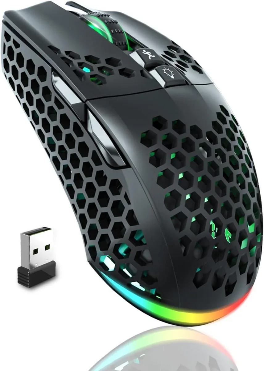 BFKK BFKK SM600 Wireless Gaming Mouse Bluetooth 5.0 2.4 GHz 600 mAh 4000 DPI Black — product photo