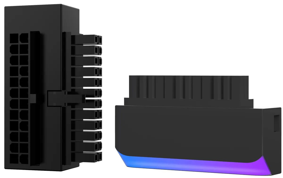 PANO-MOUNTS PANO-MOUNTS ATX 24-pin 90° ARGB Adapter cable management — product photo