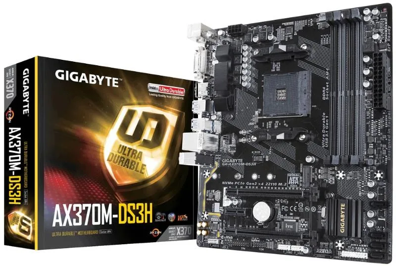 GIGABYTE GIGABYTE AMD X370 Micro ATX Motherboard (GA-AX370M-DS3H) — product photo