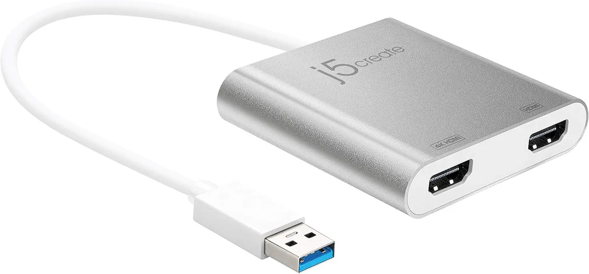 Boxwave Boxwave JUA365 Dual HDMI USB 3.0 Adapter 4K 1080p — product photo