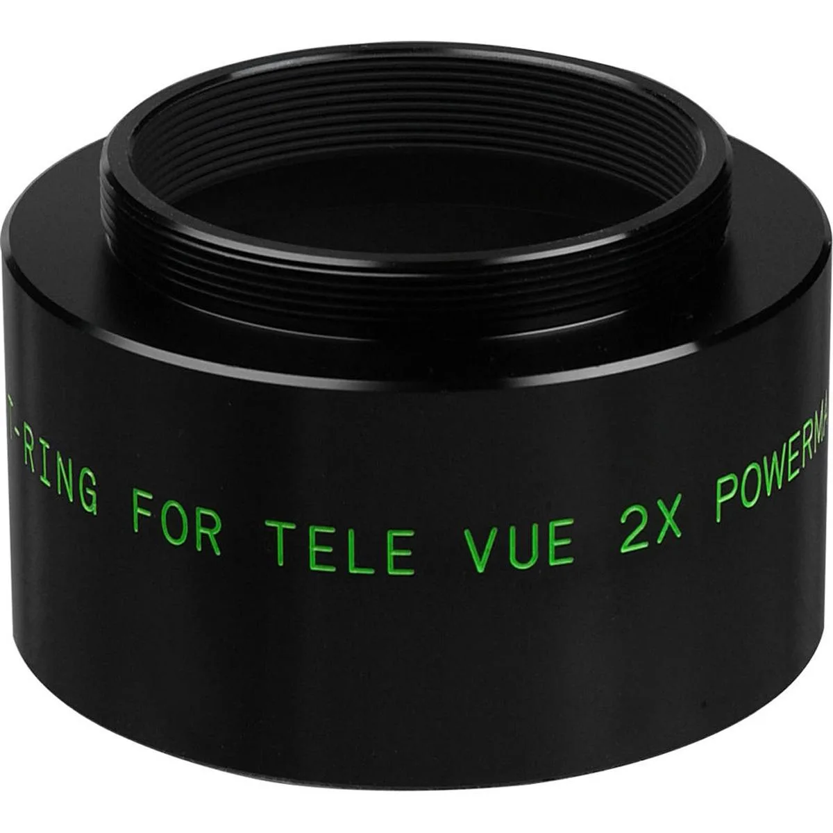 Black metal T-ring adapter with threaded camera mount and smooth barrel for Powermate 2200