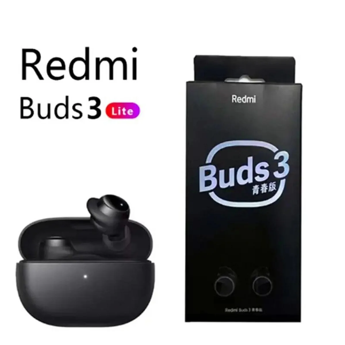 Xiaomi Redmi Buds 3 Lite Earbuds Black — product photo