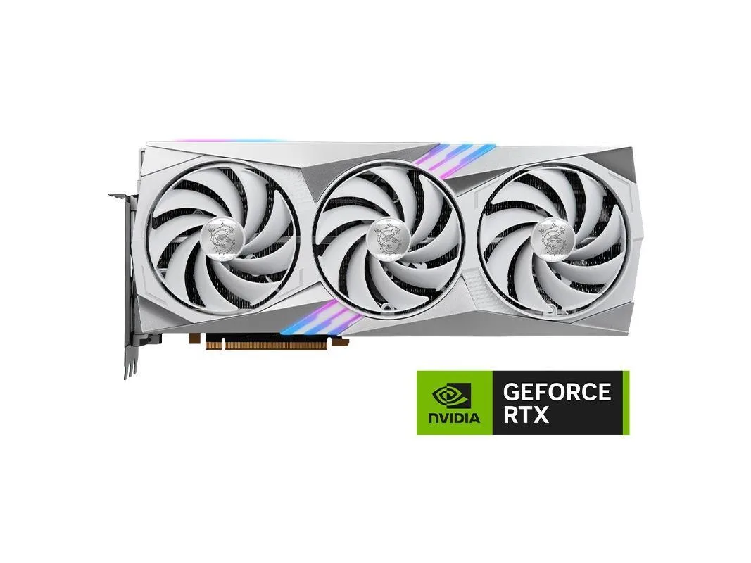 MSI MSI GeForce RTX 4080 16GB GAMING X TRIO WHITE graphics card — product photo