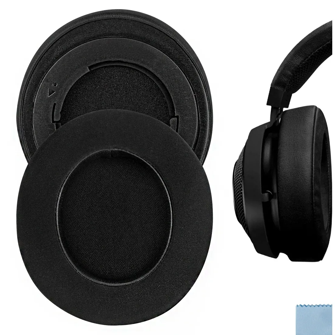 Geekria Geekria Sport Cooling-Gel Ear Pads for Razer Kraken Pro V2, 7.1 V2, Stormtrooper/Pewdiepie Edition (Black) — product photo