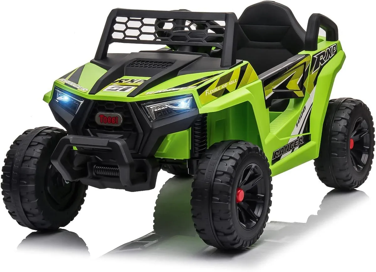 usbroway usbroway 12V Kids Ride-On UTV Truck Fluorescent Green toy — product photo