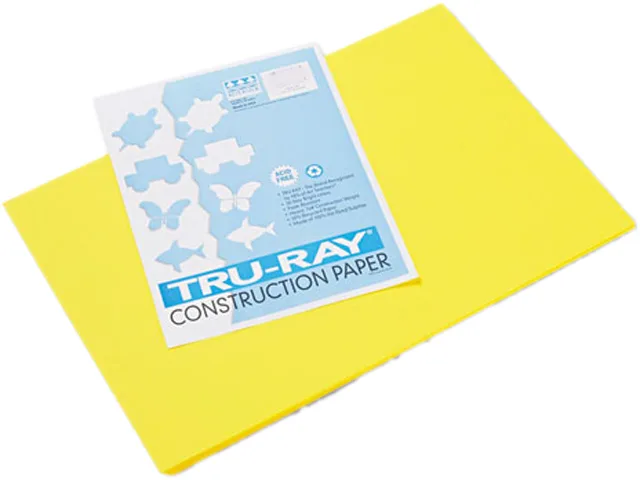 Pacon Pacon 103036 Tru-Ray Construction Paper 76 lb 12 x 18 Yellow 50 Sheets — product photo