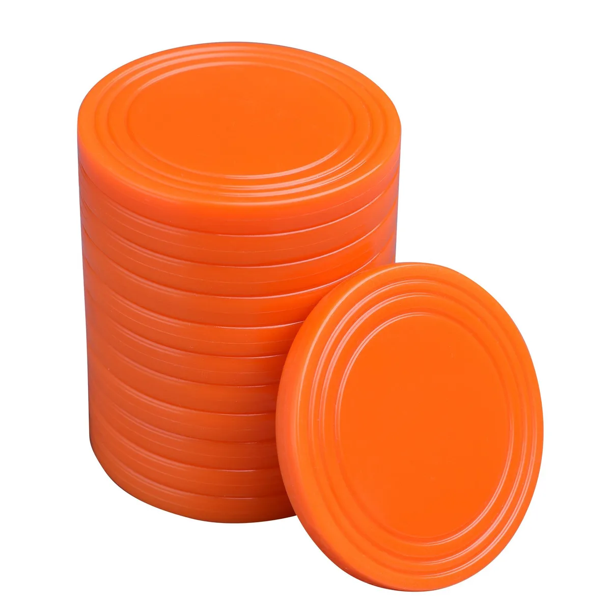 Yescom USA, Inc. Yescom USA, Inc. 12 Playing Pucks Orange 1 11/16" ABS Educational — product photo