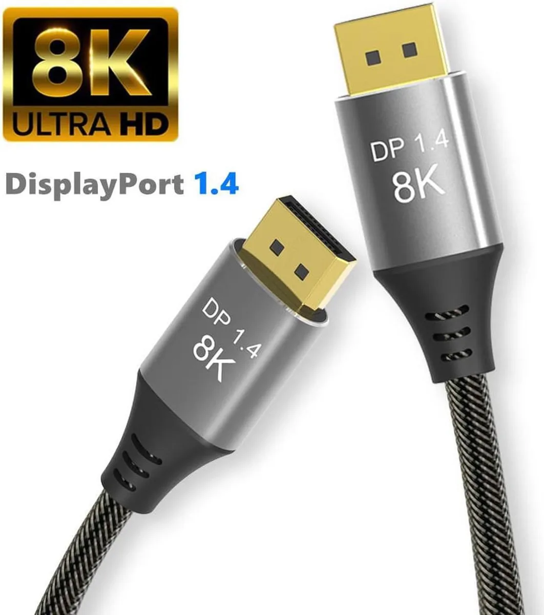 SMUGDESK SMUGDESK DisplayPort 1.4 cable 6.6ft 32.4Gbps 8K@60Hz 4K@144Hz 2K@240Hz — product photo