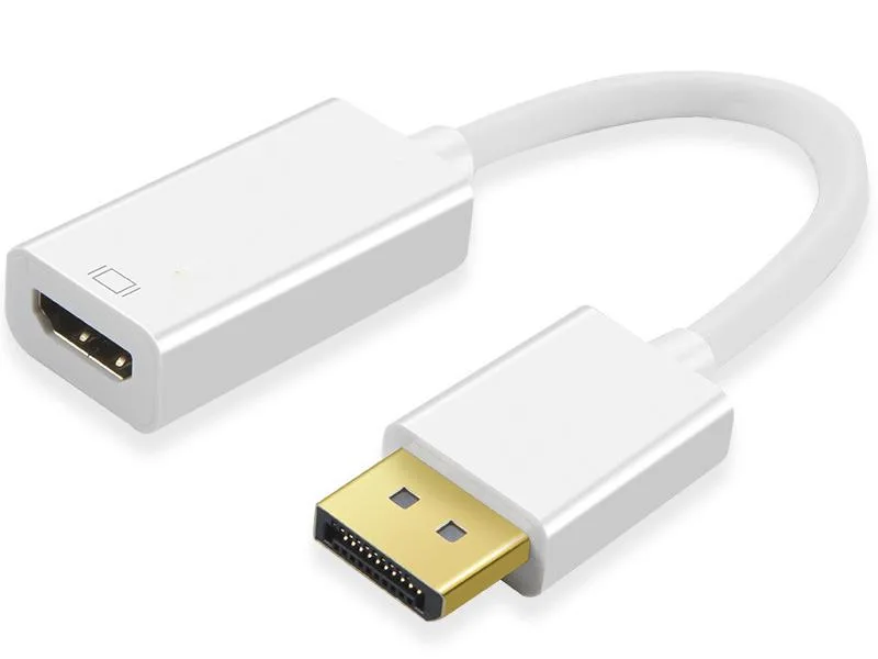 Corn Electronics Corn Electronics DisplayPort to HDMI Cable White 4K@30Hz — product photo