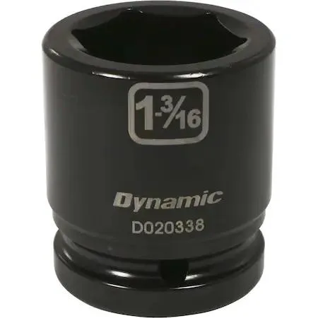 3/4 inch drive 6 point socket black phosphate finish 1 3/16 inch size