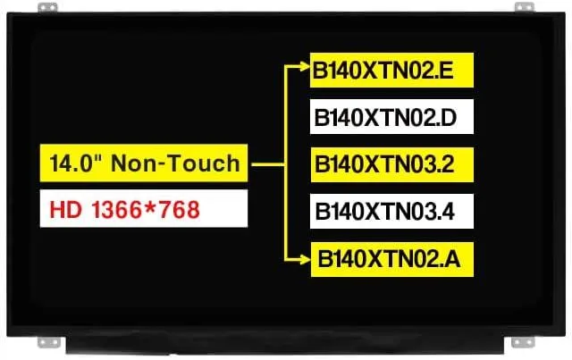 NUOLAISUN NUOLAISUN laptop screen 14.0" HD 1366x768 30-pin B140XTN02.E B140XTN02.D B140XTN03.2 B140XTN03.4 B140XTN02.A — product photo
