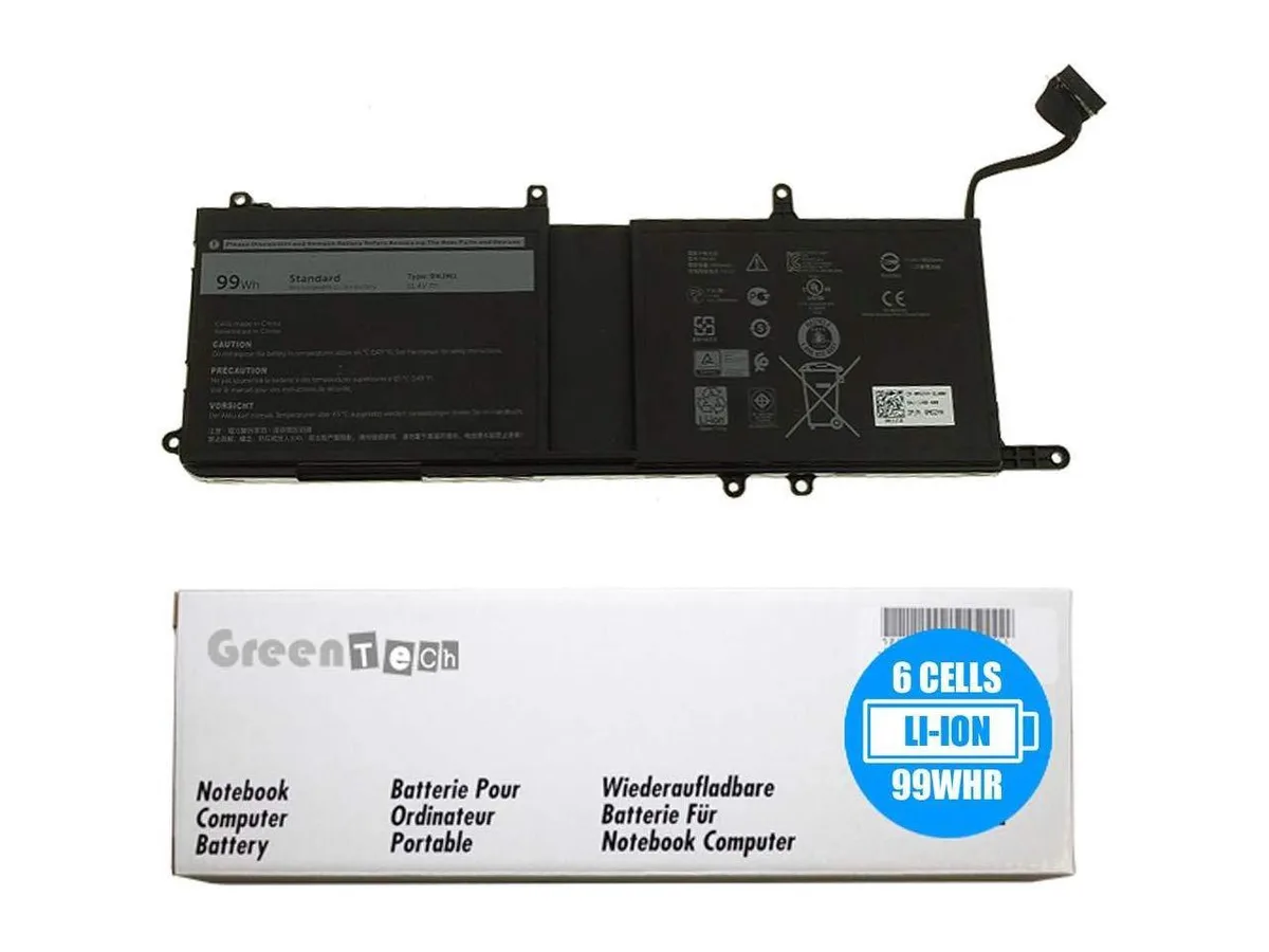 NShi NShi 9NJM1 laptop battery 11.4V 99Whr 6 cell 8684mAh black — product photo