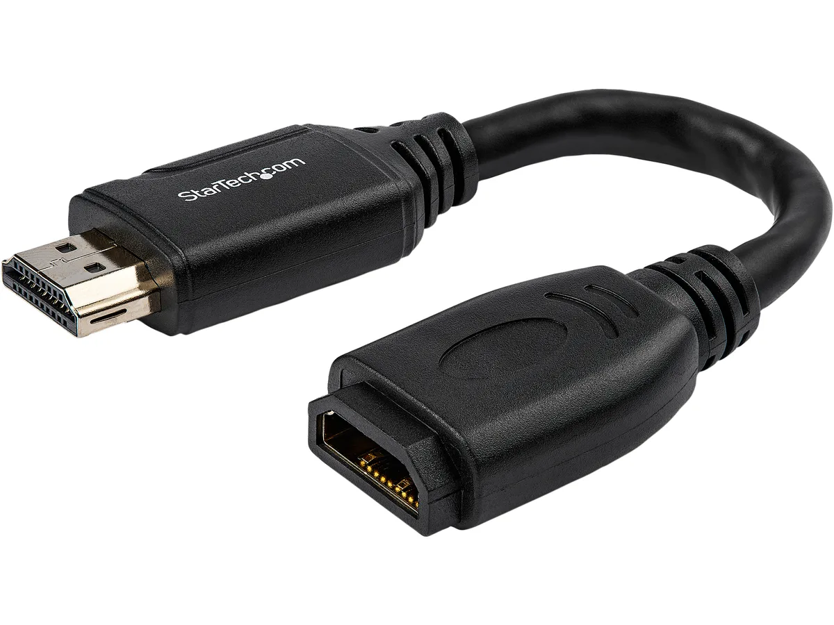 STARTECH STARTECH HD2MF6INL 6in HDMI 2.0 male-to-female port saver cable — product photo