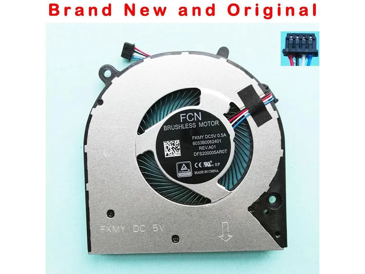 Fans Fans CPU Cooler for HP 14-CF 14-CK 14-CM 240 246 G7 6033B0062401 DFS200005AR0T FKMY DC 5V .5A — product photo