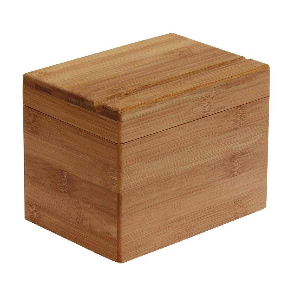 Oceanstar Design Oceanstar Design Bamboo Recipe Box with Divider 4.9x6.8x5.3" Natural — product photo