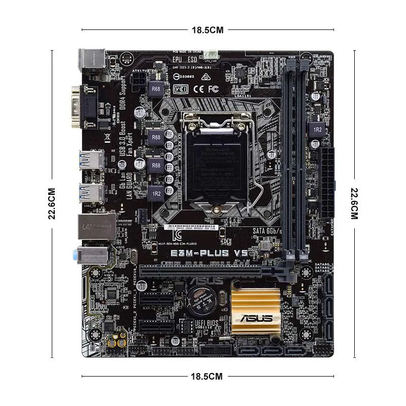 ASUS ASUS E3M-PLUS V5 Intel C232 LGA 1151 DDR4 32G motherboard — product photo