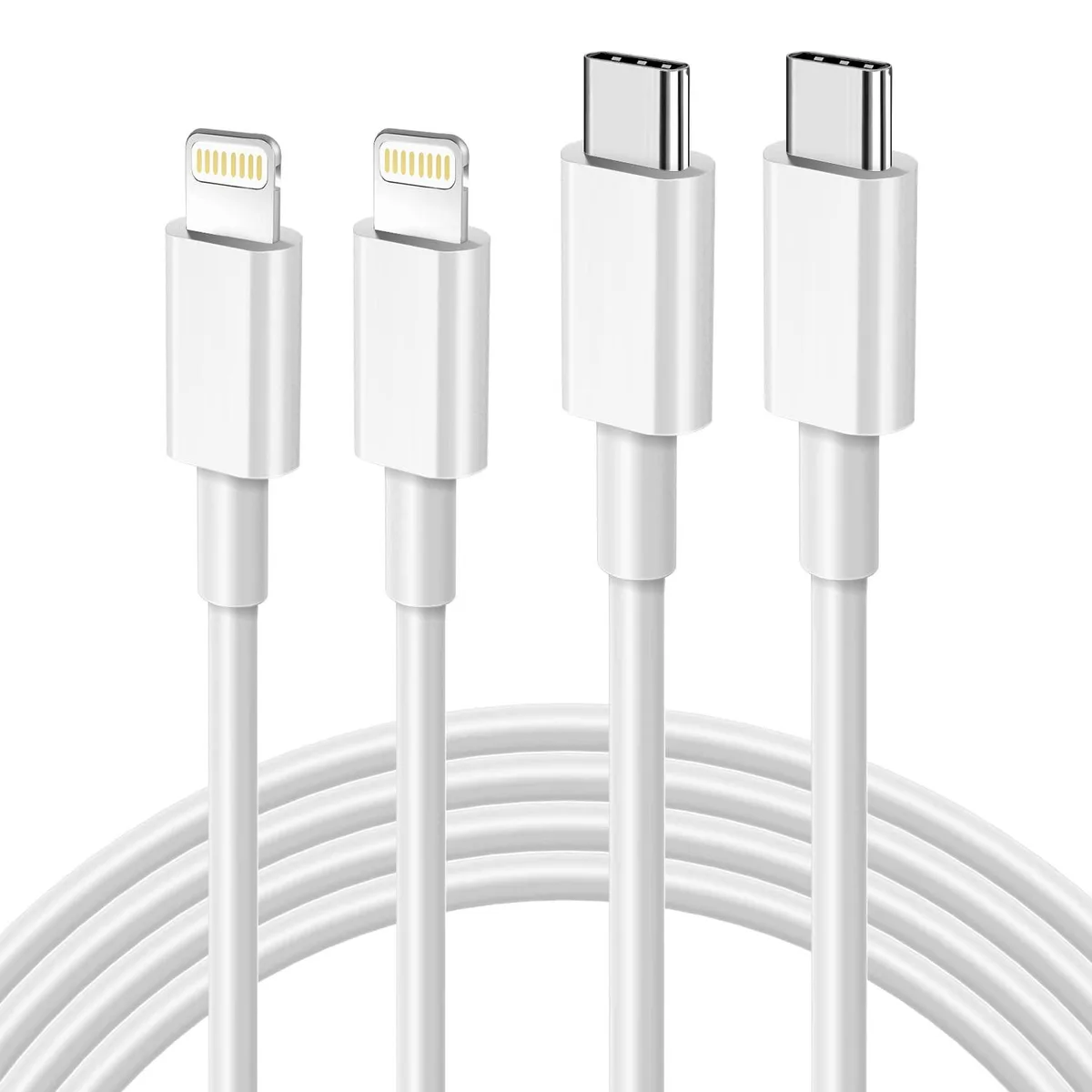 Bailink Bailink USB-C to Lightning Cable 2-Pack 6.6 ft White — product photo