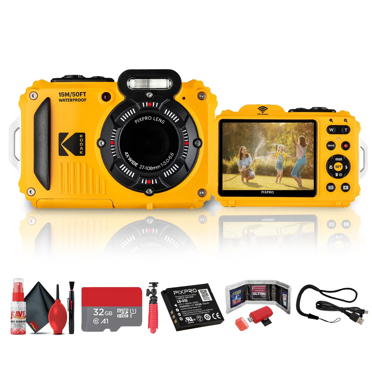 Kodak Kodak PIXPRO WPZ2 Yellow 16.35MP Waterproof DSLR Camera — product photo