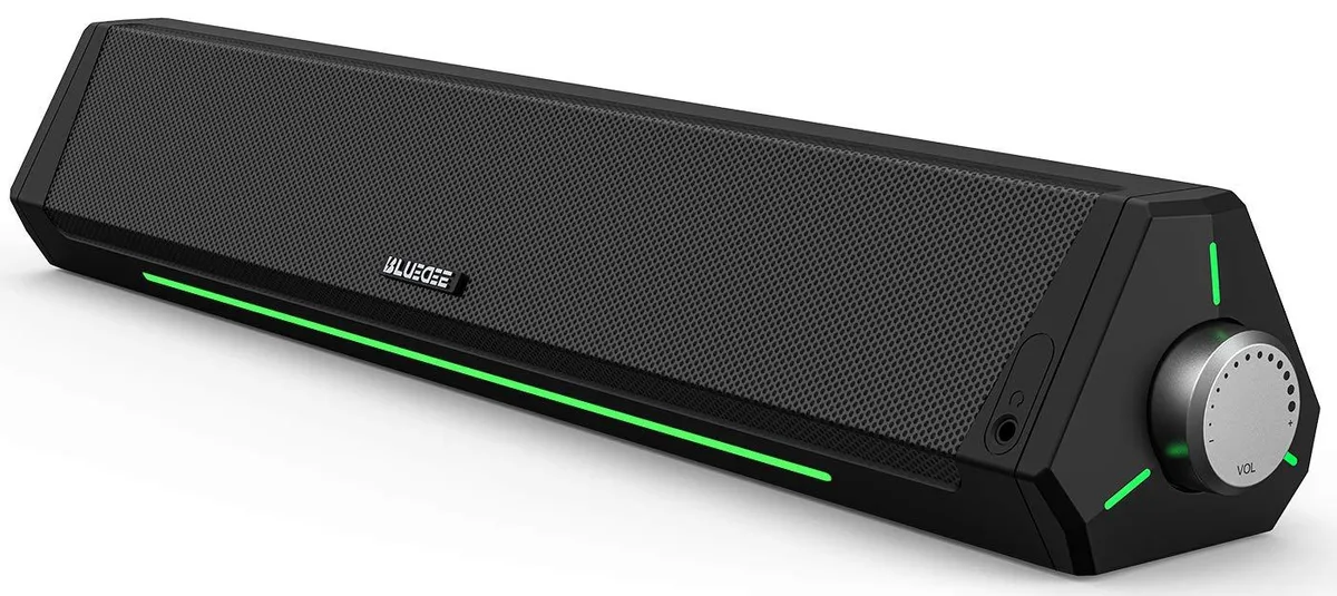 Bluedee SK010 Black 2.0 Soundbar 15 W Bluetooth 5.0 3.5 mm USB-C Powered — product photo