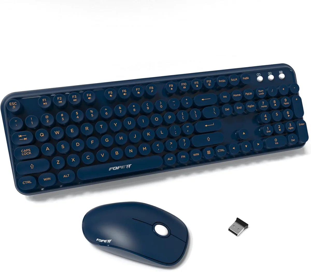 TUKO TUKO Wireless Keyboard &amp; Mouse Combo 104 Keys 2.4 GHz DarkBlue — product photo