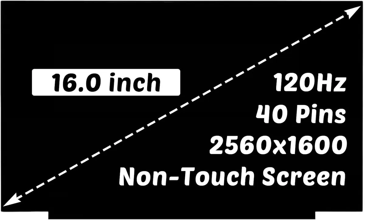 NUOLAISUN NUOLAISUN 16.0" 2560x1600 120Hz 40-pin laptop screen — product photo