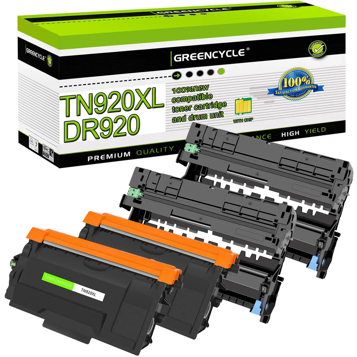 GREENCYCLE GREENCYCLE TN920XL DR920 4 Pack Toner Cartridge HL-L5210DN — product photo