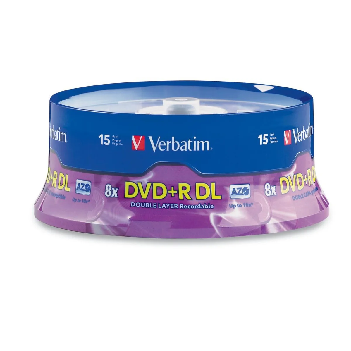 VERBATIM VERBATIM 95484 8.5GB 8X DVD+R DL 15 Packs dvd media — fotografie produktu