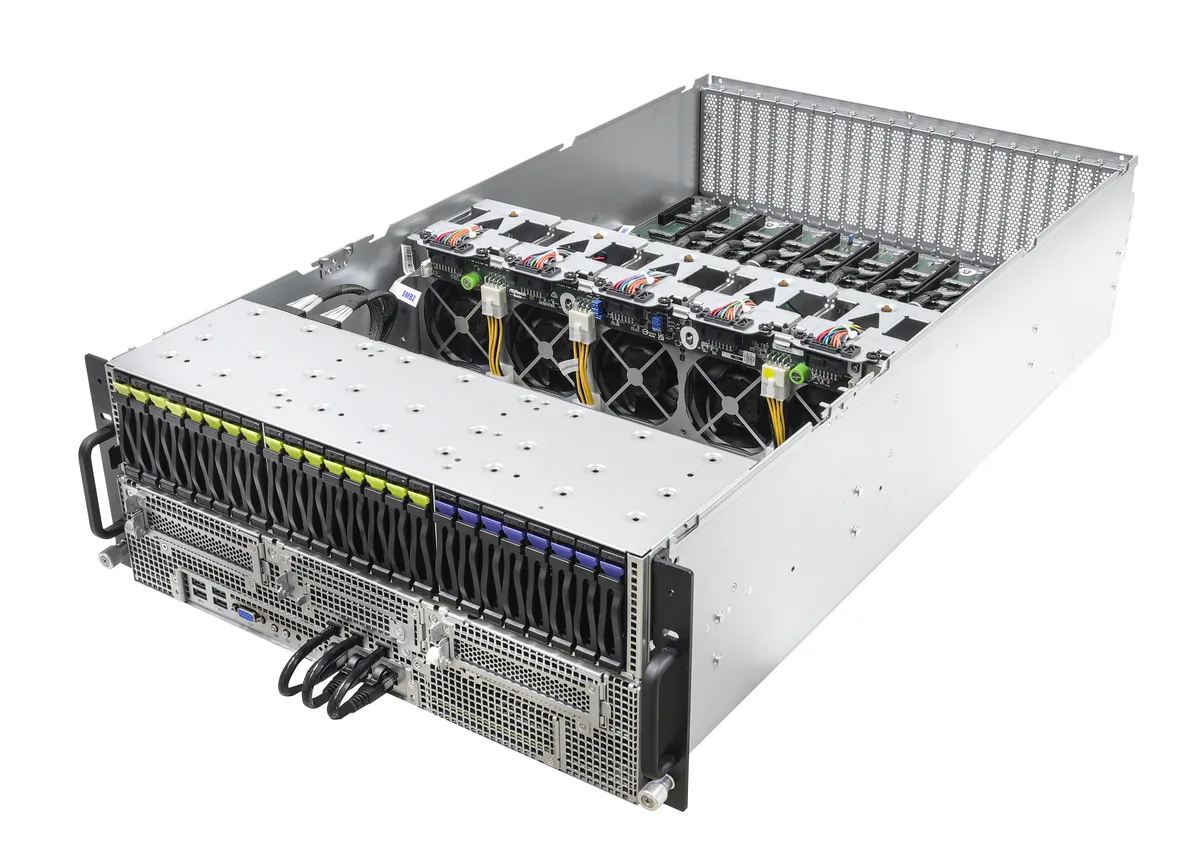 ASRock Rack ASRock Rack 4U10G-GENOA2 barebone server dual SP5 10 GPU 16 NVMe 24 SATA — product photo