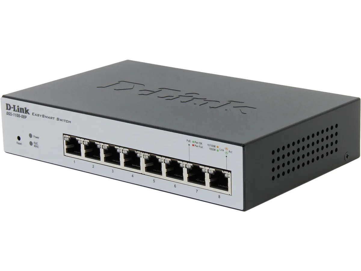 D-Link D-Link DGS-1100-08P 8-Port Gigabit PoE network switch — product photo