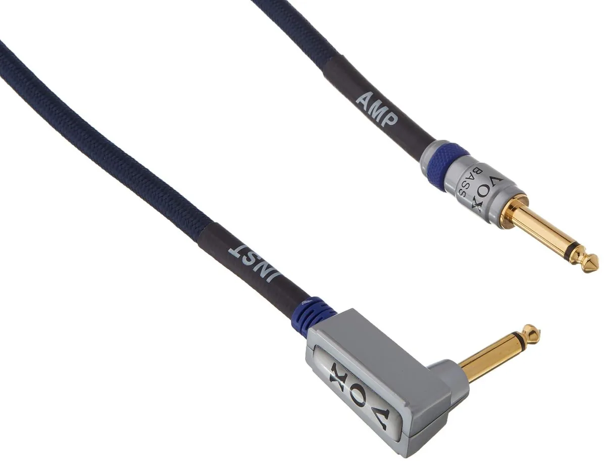 LORDWORLD LORDWORLD Bass Guitar Cable 13ft 24K Gold Blue — product photo