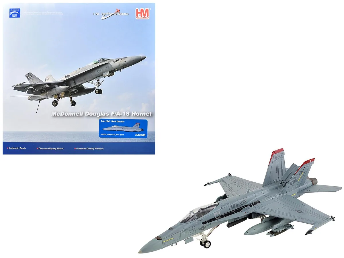 Hobby Master Hobby Master F/A-18C Hornet VMFA-232 Red Devils 1/72 Diecast Model — product photo