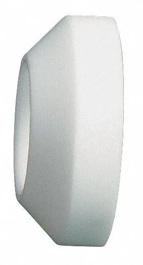 Two small cylindrical white ceramic insulators side by side