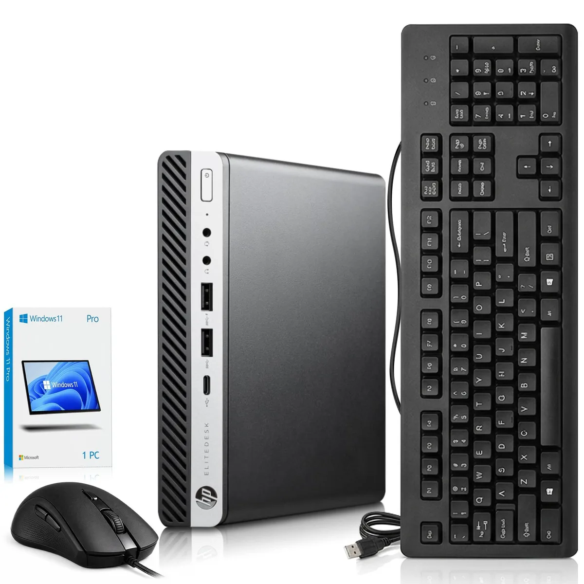 HP HP EliteDesk 800 G5 Mini PC i7-9700T 2.00GHz 8GB DDR4 128GB SSD Windows 11 Pro — product photo