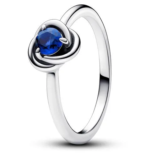 PANDORA PANDORA Silver Eternity Circle Ring Blue Crystal — product photo