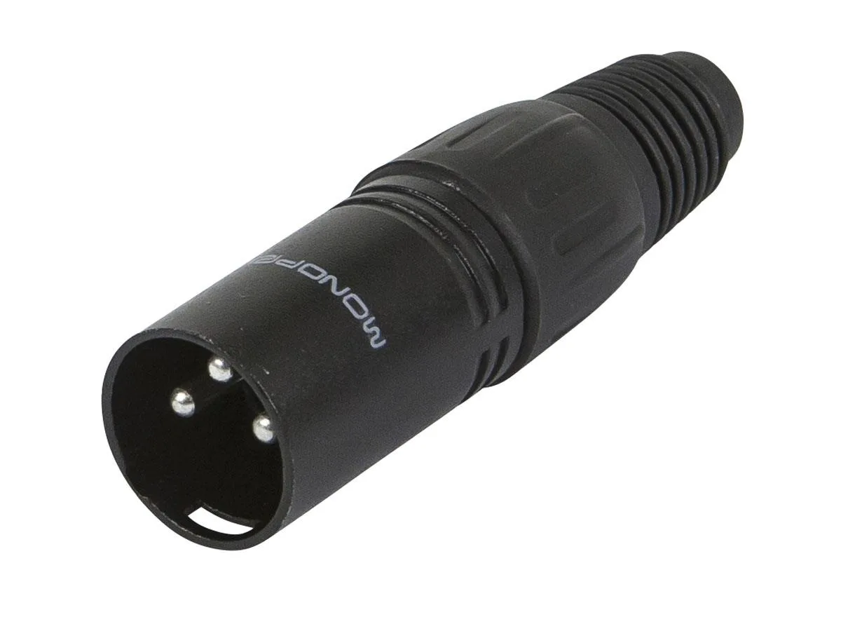 Monoprice Inc. Monoprice 601651 3-Pin Male DMX Connector Black Anodized Aluminum — product photo