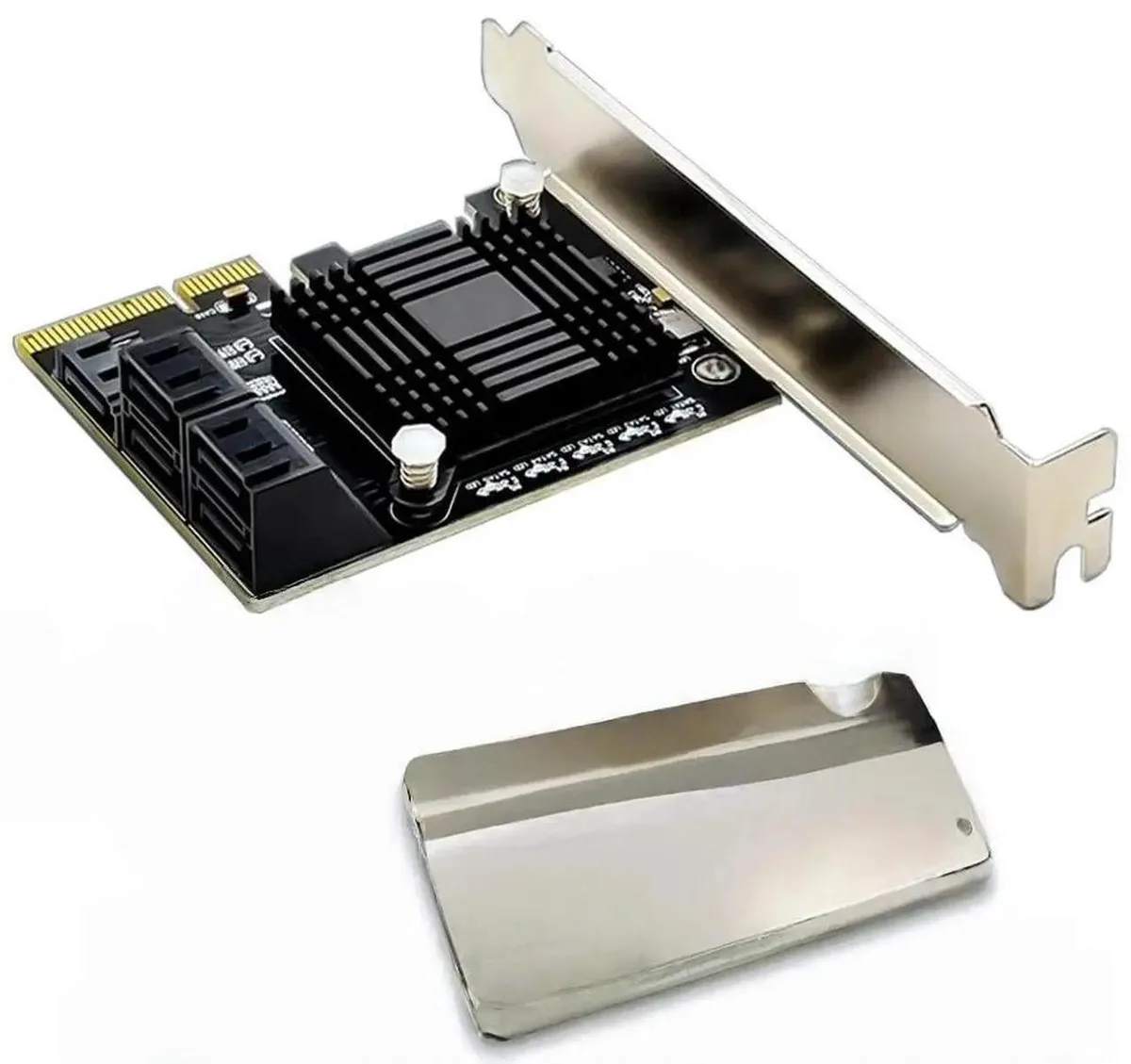 Vszerda Vszerda JMB585 5 Port SATA 3.0 to PCIe Expansion Card with Heat Sink — product photo