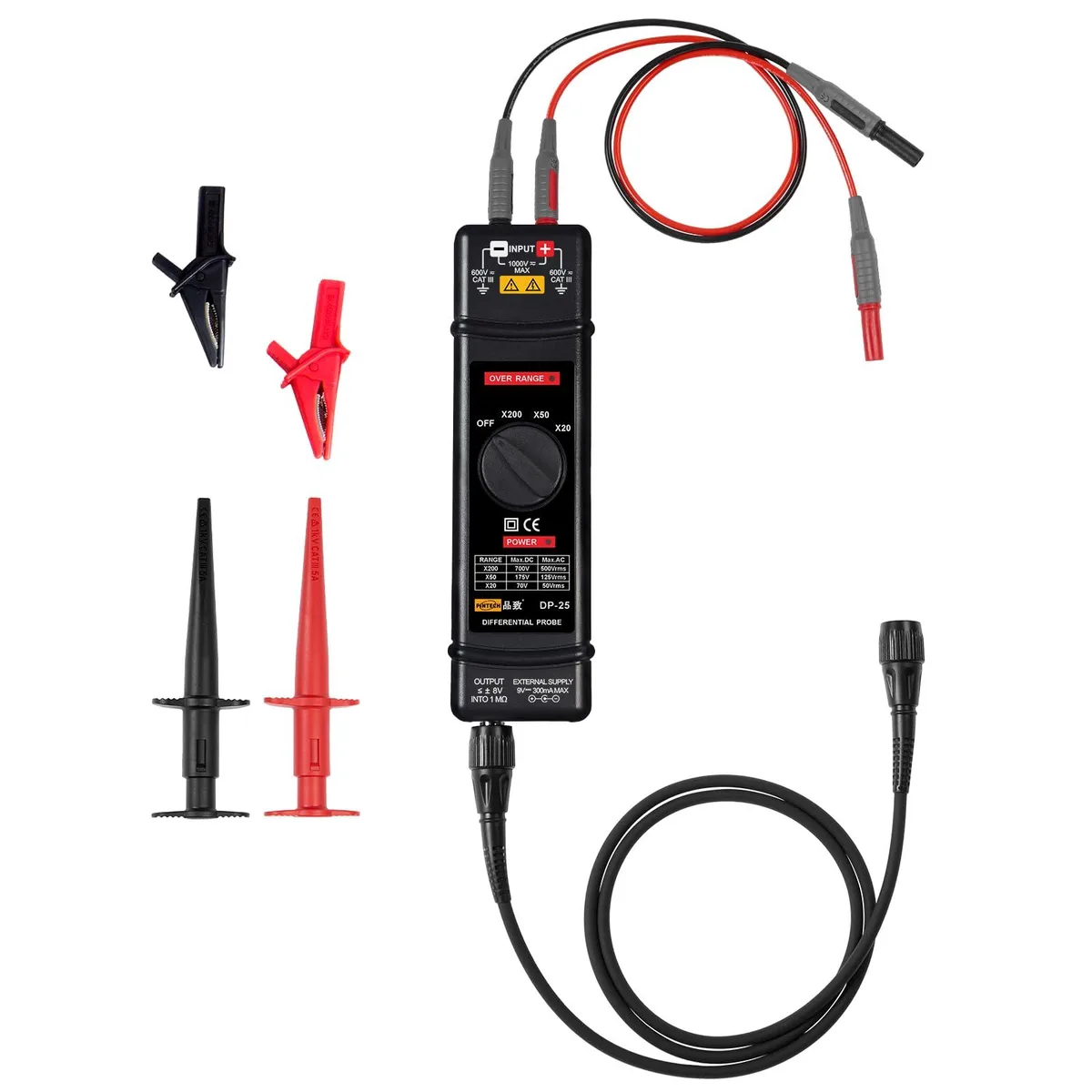 Pintech Pintech Differential Probe 1400V 25MHz 20X/50X/200X — product photo