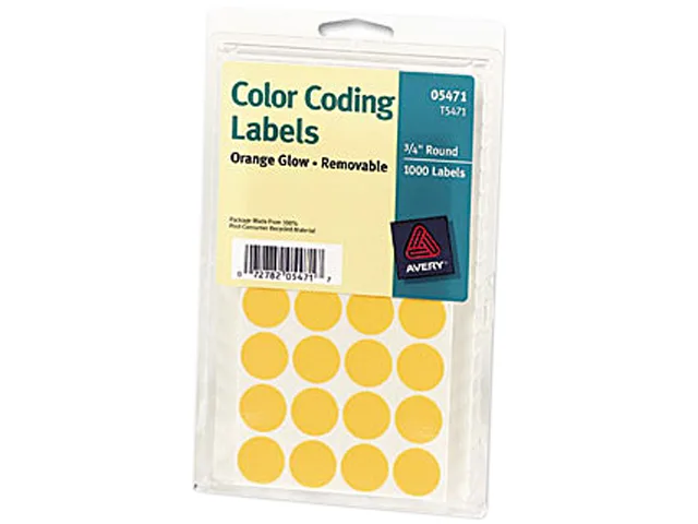 Avery Avery 5471 Round Neon Orange Labels 1008 Pack — product photo